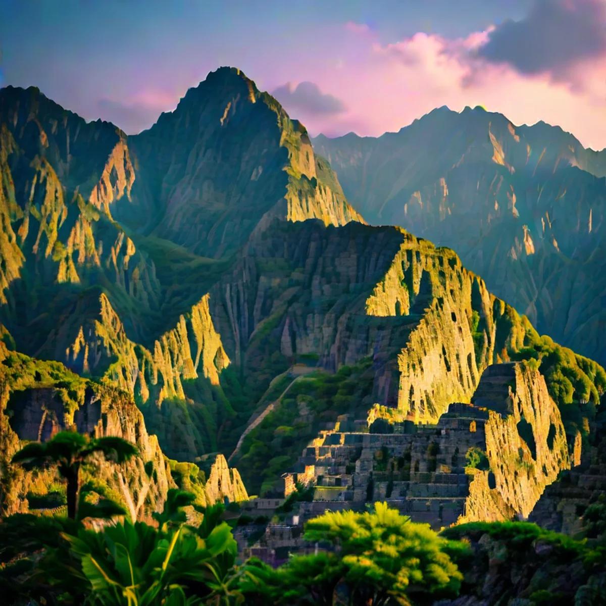 Die antike Inka-Stadt Machu Picchu in Peru