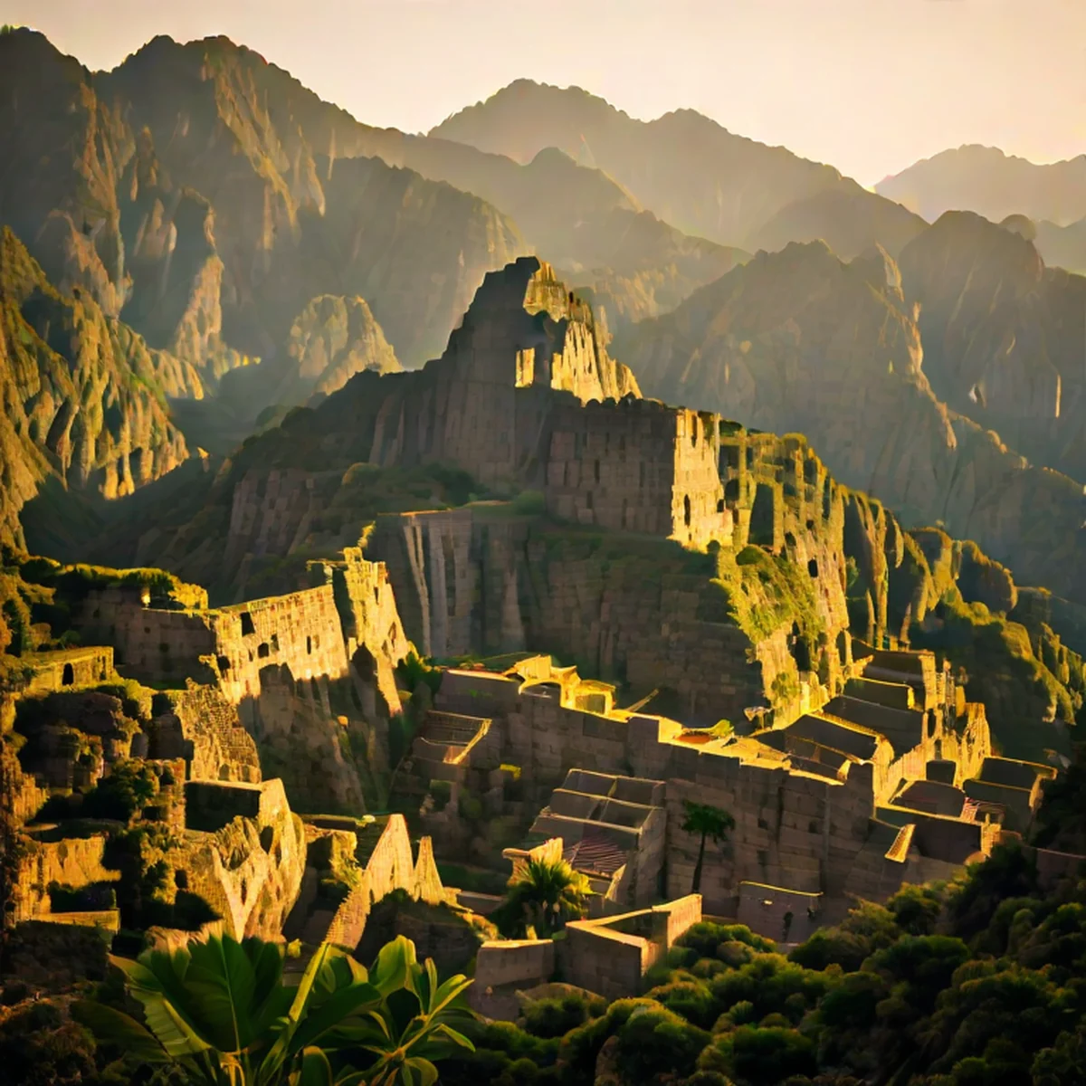 Las antiguas ruinas de la ciudadela inca de Machu Picchu