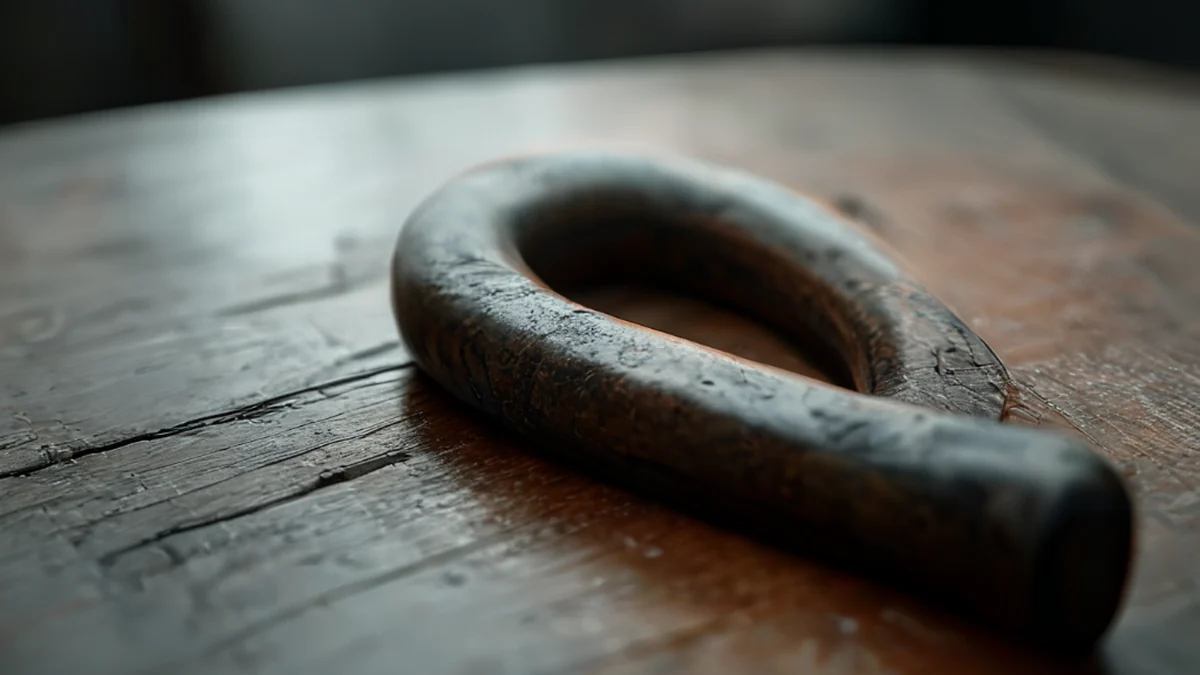 A handle showing signs of wear and deterioration.